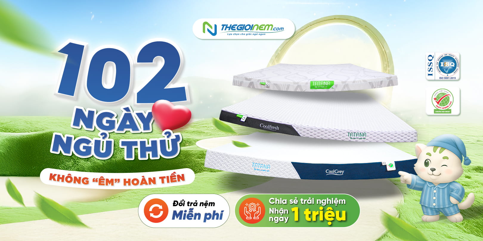 102 ngày ngủ thử nệm Tatana (Tết)