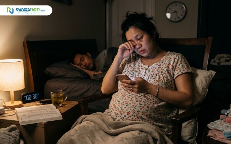 Bà bầu ngủ muộn không tốt