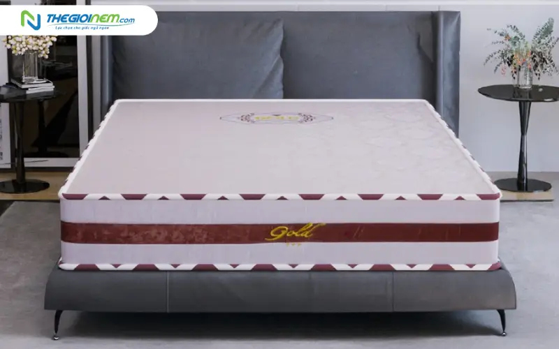 Nệm lò xo túi cao su Gold 2 Viền Kim Cương