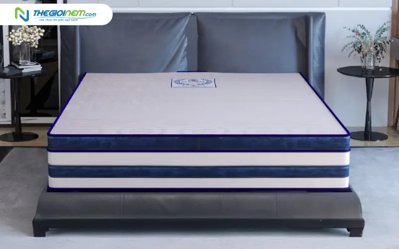 Nệm lò xo túi cao su Gold 3 Viền Kim Cương