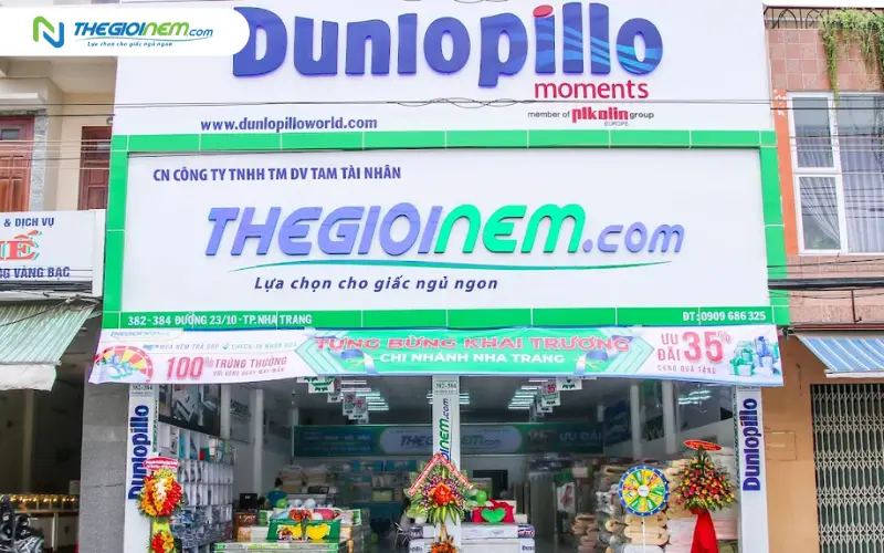 Hệ thống cửa hàng Thế Giới Nệm tại khu vực Khánh Hòa
