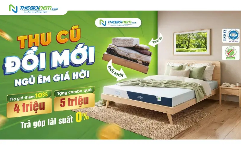 Chương trình &amp;quot;Thu cũ đổi mới&amp;quot; tại các hệ thống lớn như Thế Giới Nệm