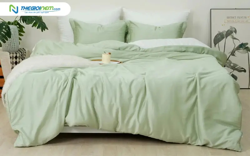 Đầu tư bộ drap giường chất liệu Cotton hoặc Tencel cao cấp