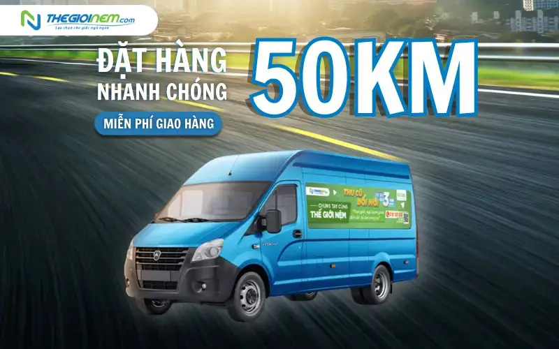 Miễn phí vận chuyển trong bán kính 50km
