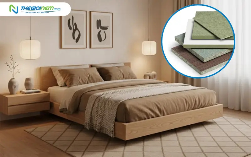Giường ngủ gỗ MDF lõi xanh chống ẩm