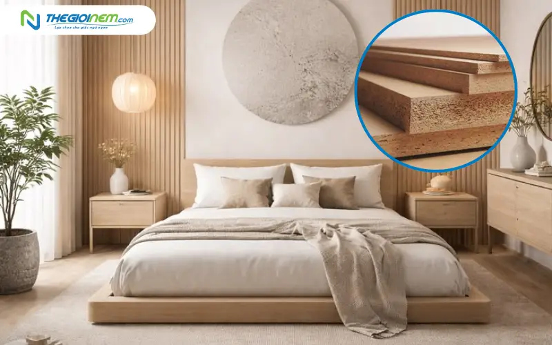 Giường ngủ gỗ MDF thường