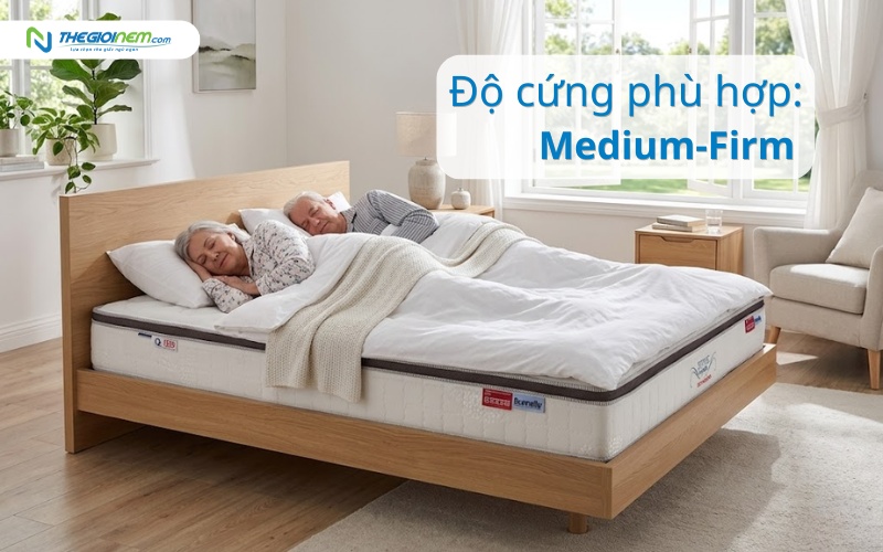 Độ cứng Medium-Firm giúp nâng đỡ tốt