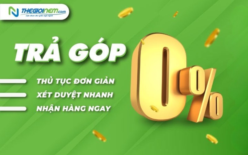 Hỗ trợ trả góp 0% lãi suất