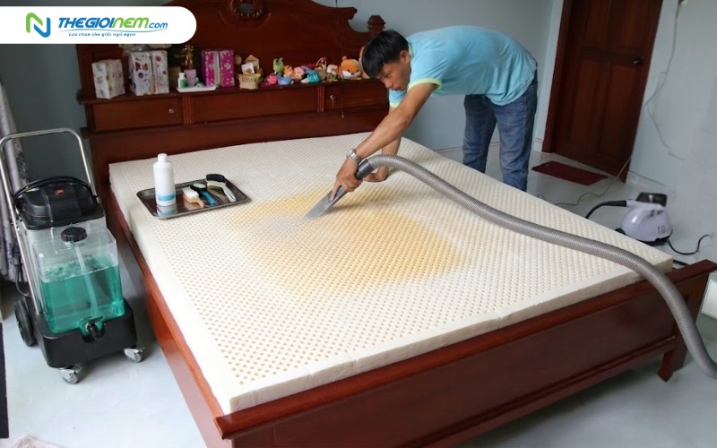Quy trình giặt nệm chuyên nghiệp tại Thế Giới Nệm
