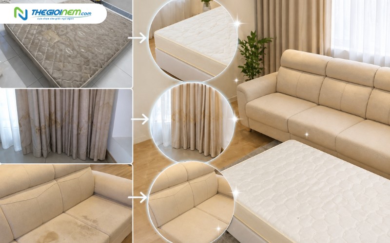 Cần vệ sinh nệm, rèm, sofa giữ cho căn nhà sạch đẹp