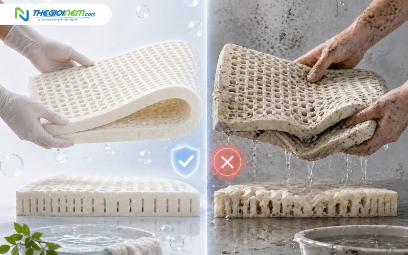 Giặt nệm đúng quy trình để bảo vệ tuổi thọ nệm