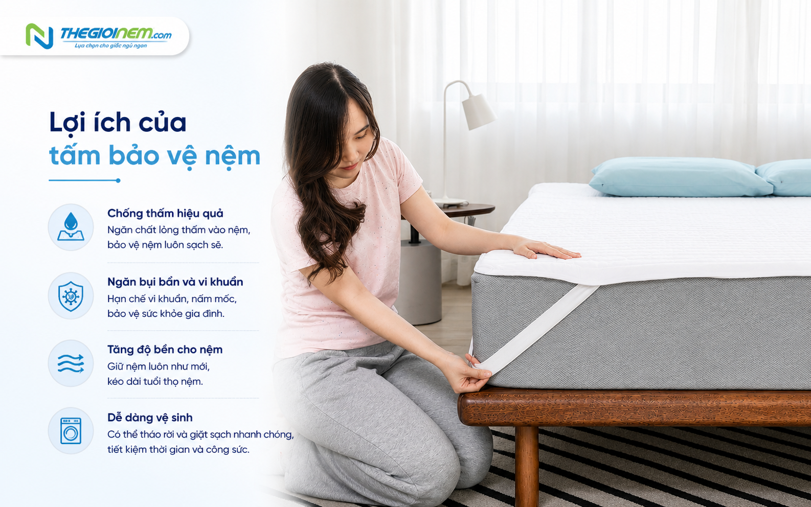 Tấm bảo vệ nệm 2