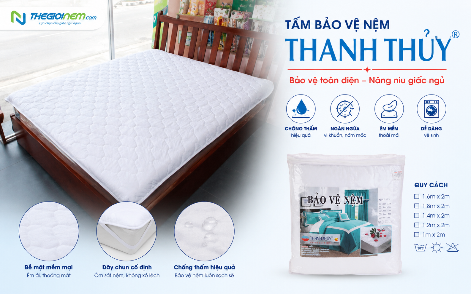 Tấm bảo vệ nệm Thanh Thủy