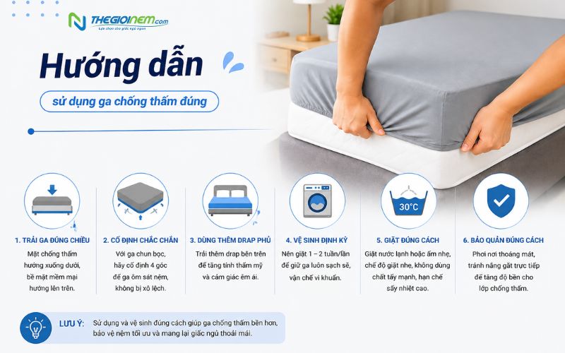 Hướng dẫn sử dụng ga chống thấm đúng cách