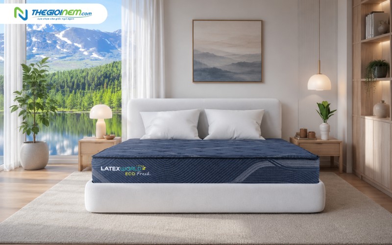 Nệm cao su Dunlopillo Latex World Eco Fresh