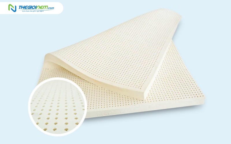 Nệm cao su thiên nhiên Deluxe 2 mặt lỗ