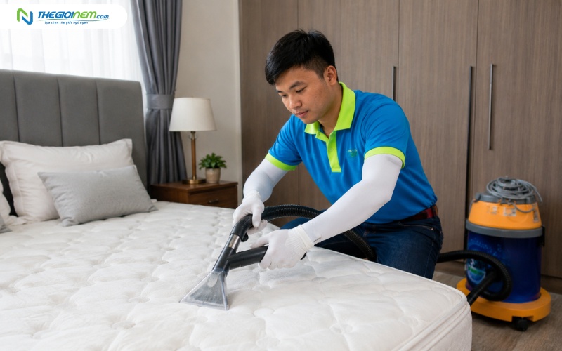 Vệ sinh nệm tại nhà với quy trình chuyên nghiệp