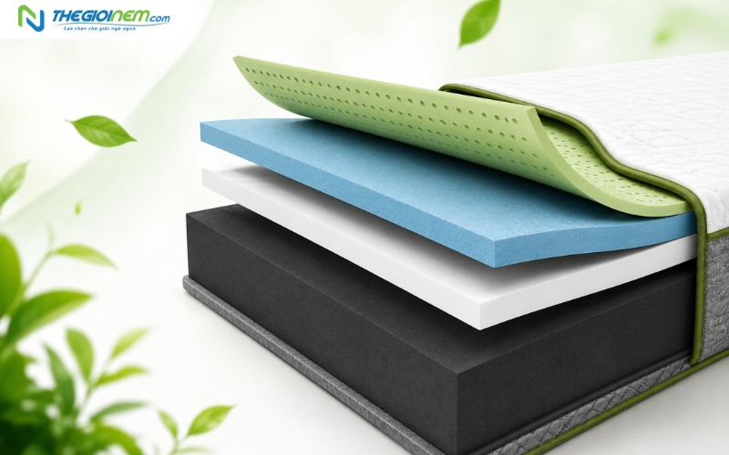 Cấu tạo nệm foam latex 