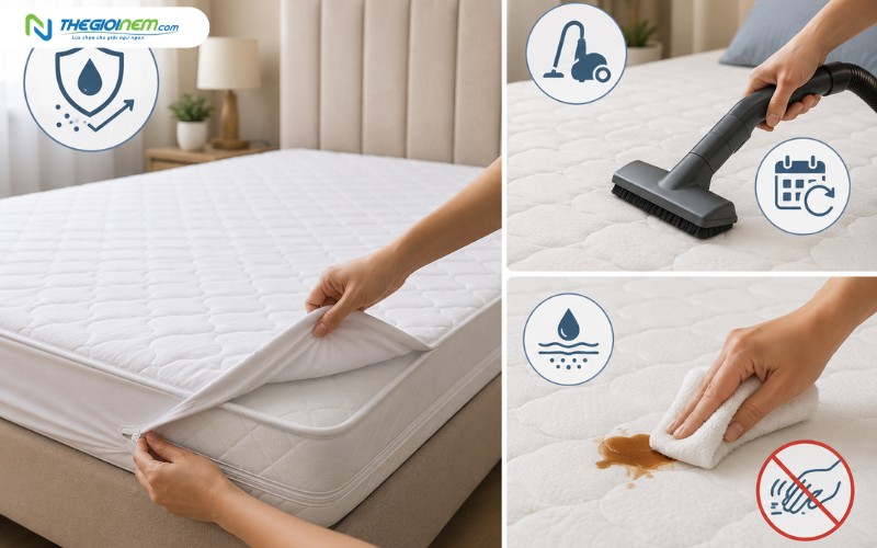 Cách bảo dưỡng và giữ nệm sạch sẽ sau khi giặt