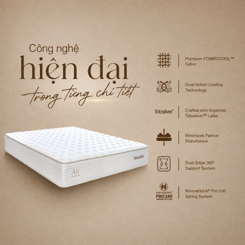 Nệm lò xo Dunlopillo CoolSilk Zen Air 3