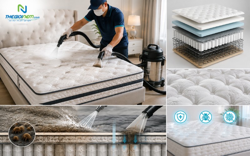 Dịch vụ giặt nệm lò xo