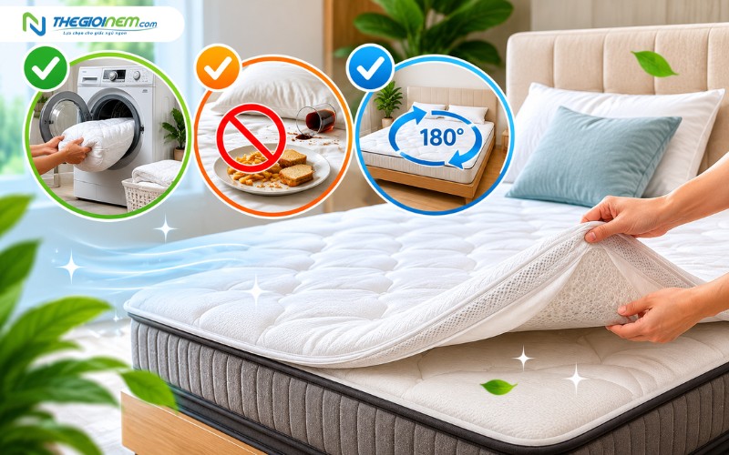 Hướng dẫn bảo quản nệm