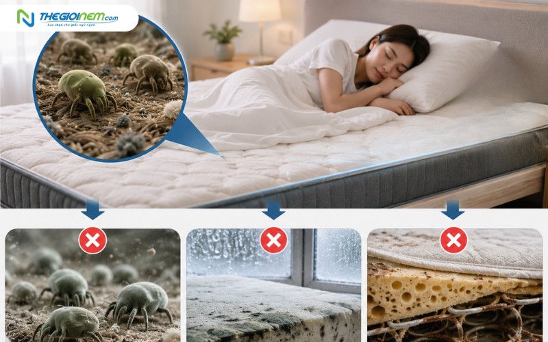 Vì sao phải giặt nệm định kỳ