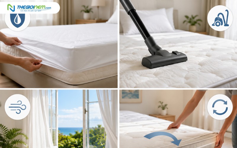 Cách bảo quản nệm sau khi giặt