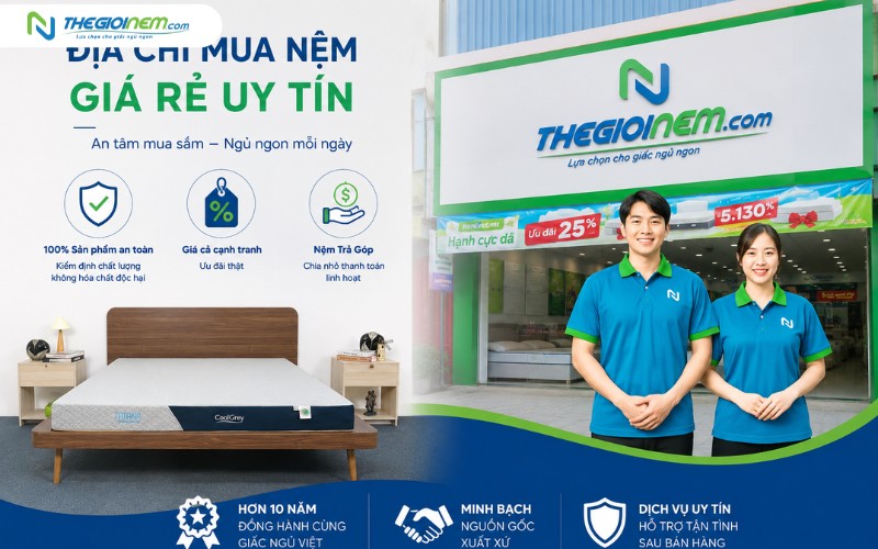 Thế Giới Nệm địa chỉ mua nệm uy tín