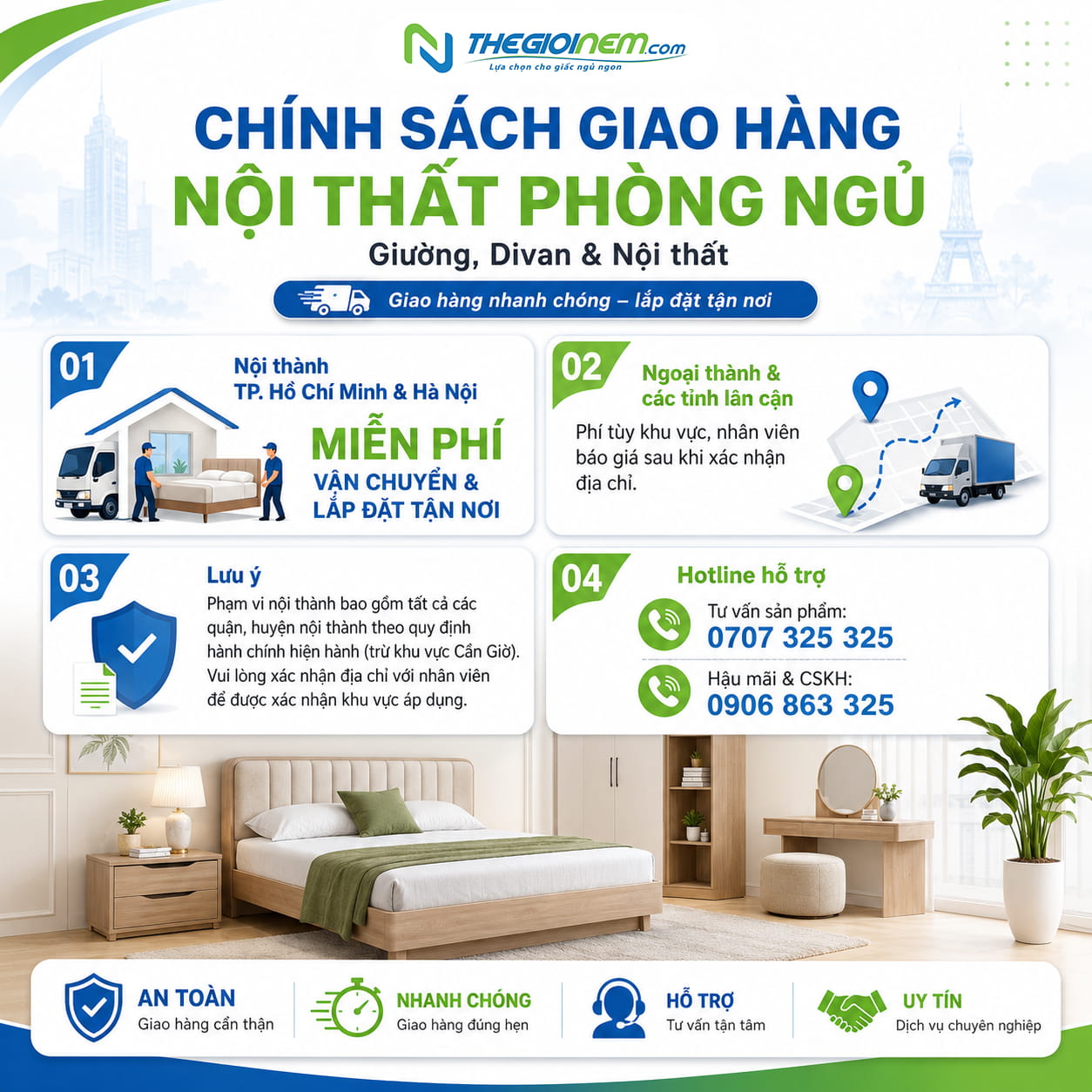 chính sách vận chuyển nội thất