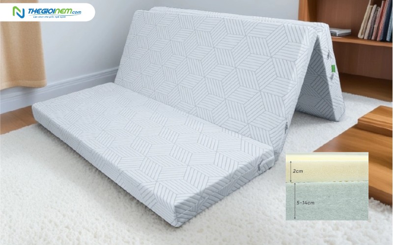 Nệm cao su bông TATANA gấp 3