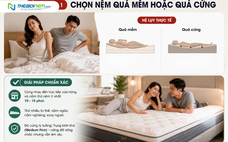 Sai lầm khi lựa chọn nệm