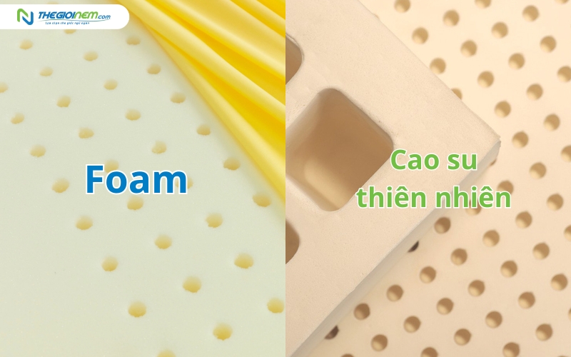 Nhận biết nệm foam và cao su