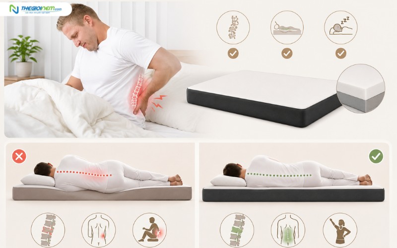 Vì sao nệm ảnh hưởng đến tình trạng đau lưng?