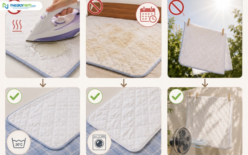Những lưu ý sống còn khi sử dụng các vật dụng bảo vệ nệm