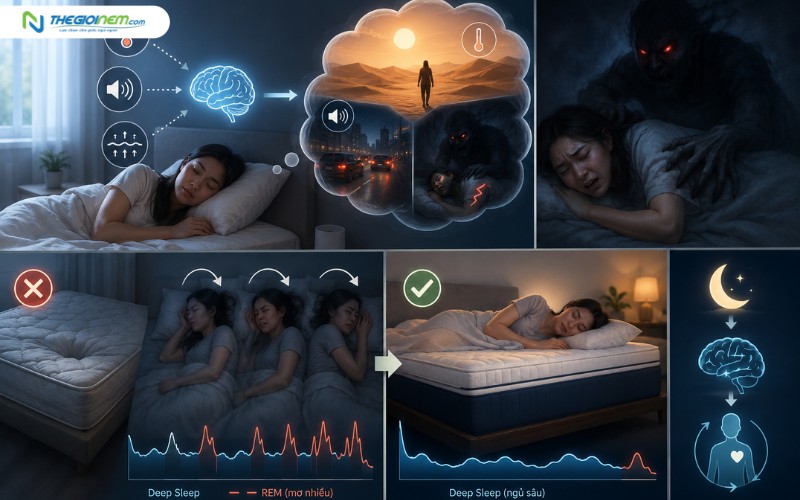 Mối liên hệ giữa môi trường ngủ và chất lượng giấc mơ
