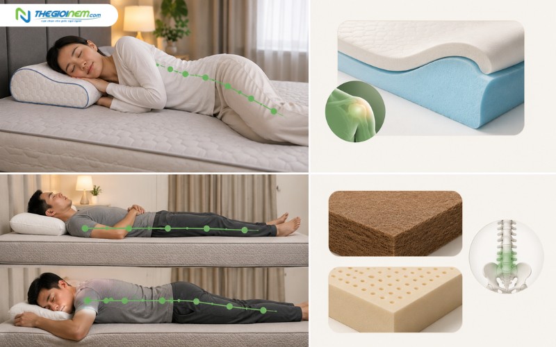 Gợi ý chọn nệm và gối giúp ngủ ngon, hạn chế trằn trọc