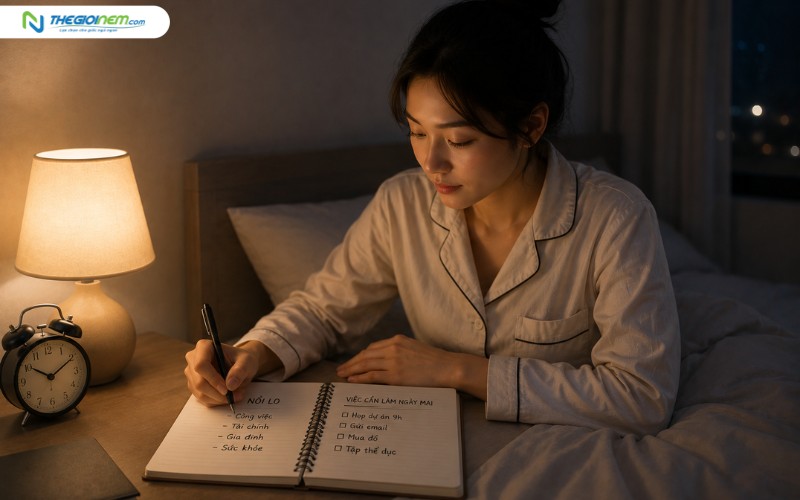Viết ra điều khiến bạn lo lắng trước khi ngủ