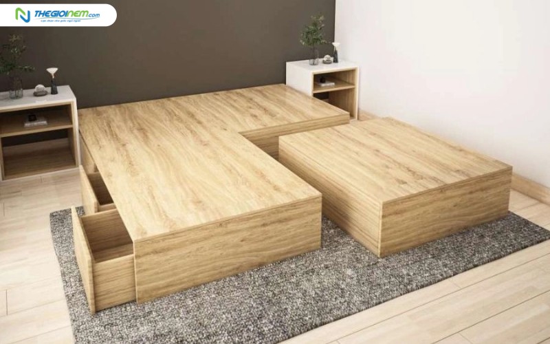 Giường ngủ gỗ khối hộp Tatana MDF057