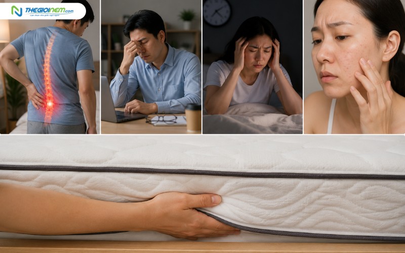 Hậu quả khi cố chấp sử dụng nệm không phù hợp