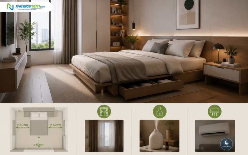 Quy tắc &amp;quot;vàng&amp;quot; trong bố trí nội thất phòng ngủ hiện đại
