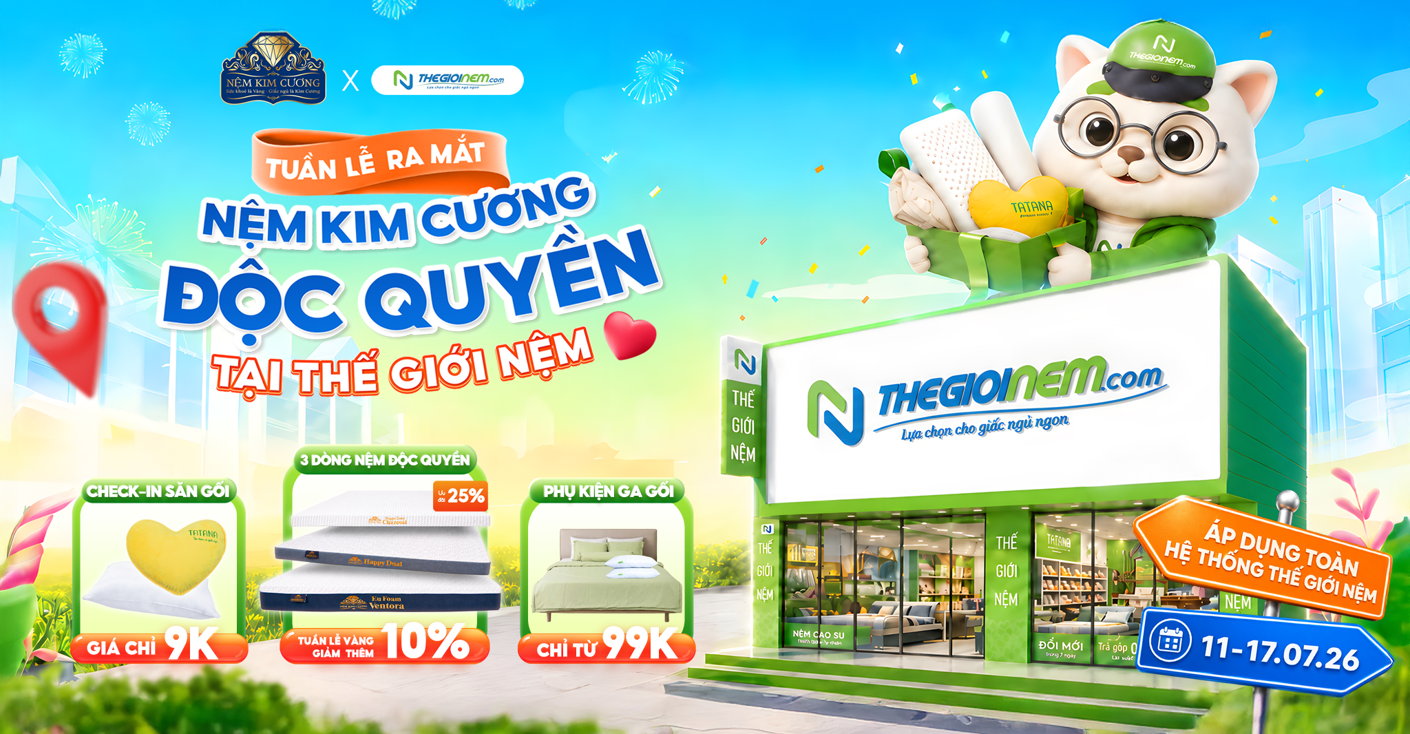 tuần lễ ra mắt nệm kim cương độc quyền