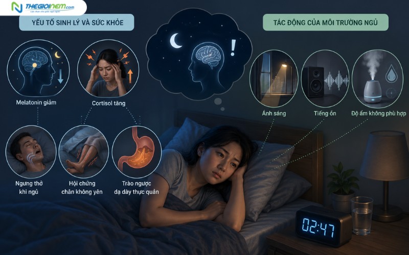 Tại sao bạn thường xuyên bị thức giấc giữa đêm?
