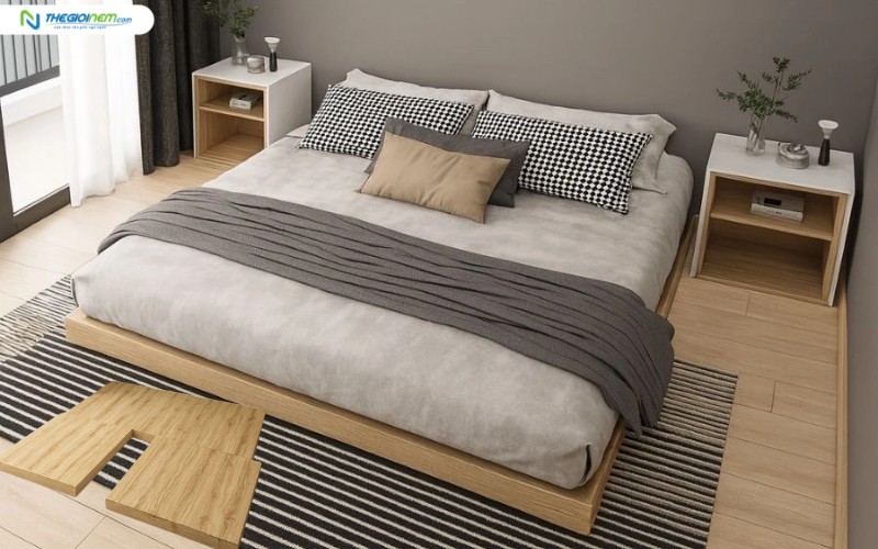 Giường ngủ gỗ khối hộp Tatana MDF056
