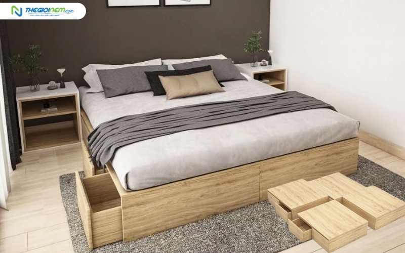 Giường ngủ gỗ khối hộp Tatana MDF057