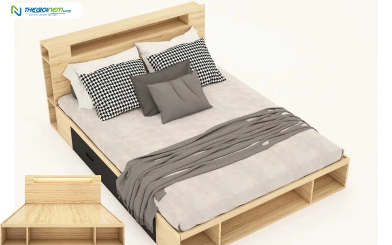 Giường ngủ hộp ngăn kéo Tatana MDF048