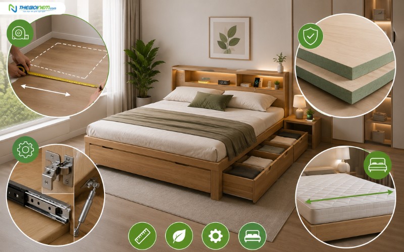 Kinh nghiệm chọn mua giường ngủ thông minh bền đẹp