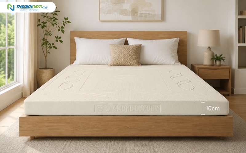 Nệm cao su Kim Cương 10cm phù hợp cho nhiều nhu cầu sử dụng