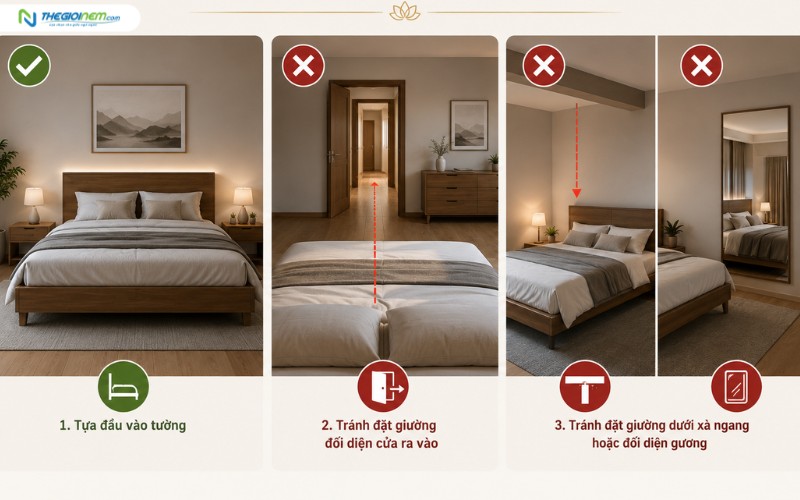 Các quy tắc &amp;quot;vàng&amp;quot; trong bài trí giường ngủ