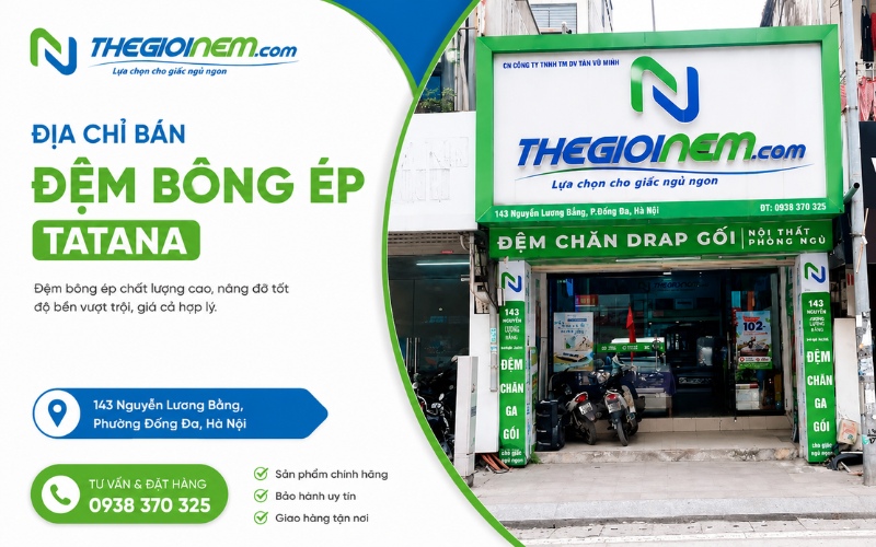 Địa chỉ mua đệm bông ép TATANA chính hãng, giá tốt